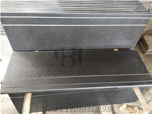 China Black Stone, Flamed G684 Black Basalt Steps