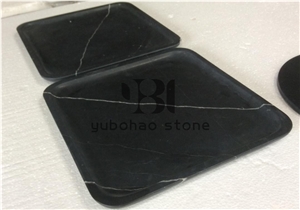 China Marquina Marble Coffe Sets Black Steak Stone