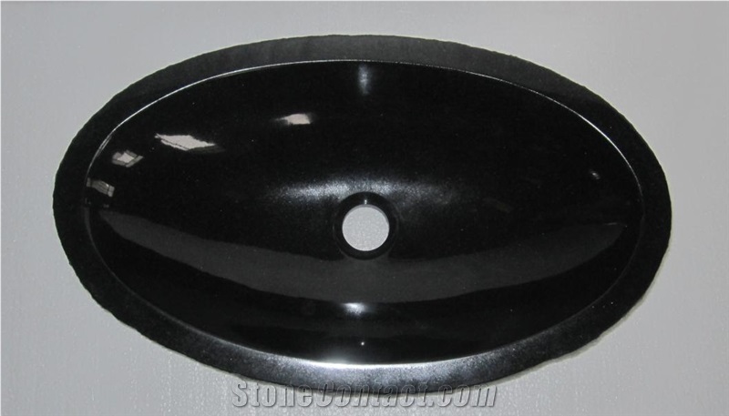 China Natural Cheap Marble Sink Black Wash Bowls