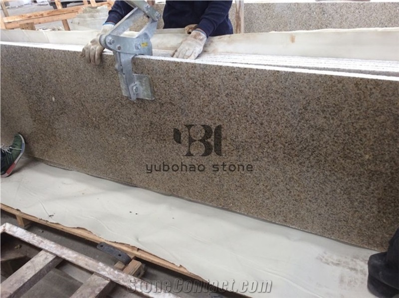 Chinese Sunset Gold Granite,Flamed G682 Kerbstones