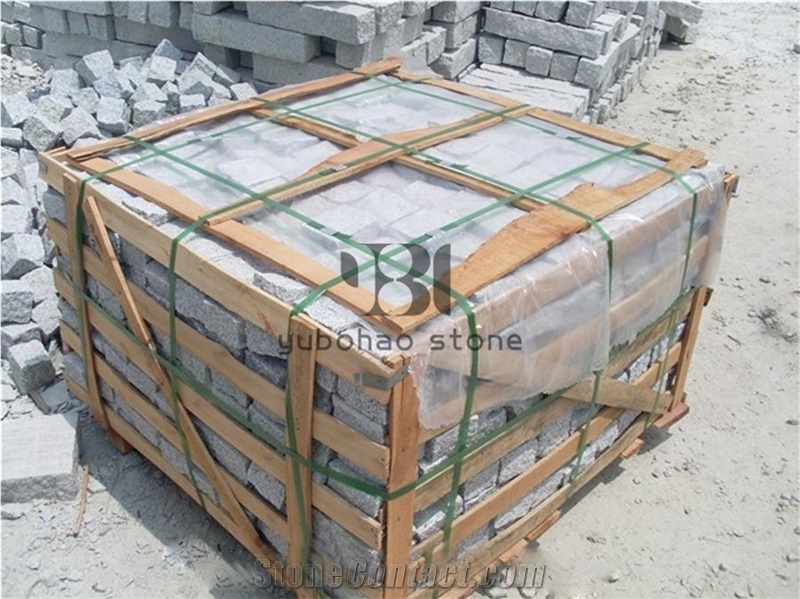 G623,Bianco Sardo Grey Granite Cubes/Cobble Stone