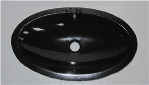 G654 Granite Farm Round Basins Drop-In Black Sinks