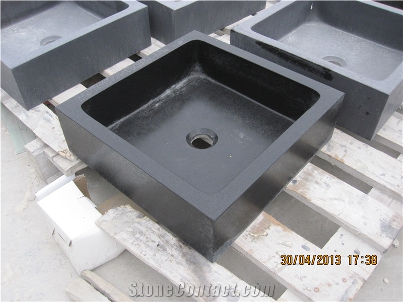 Natural Black Stone Sink,Wash Basins,Square Basins