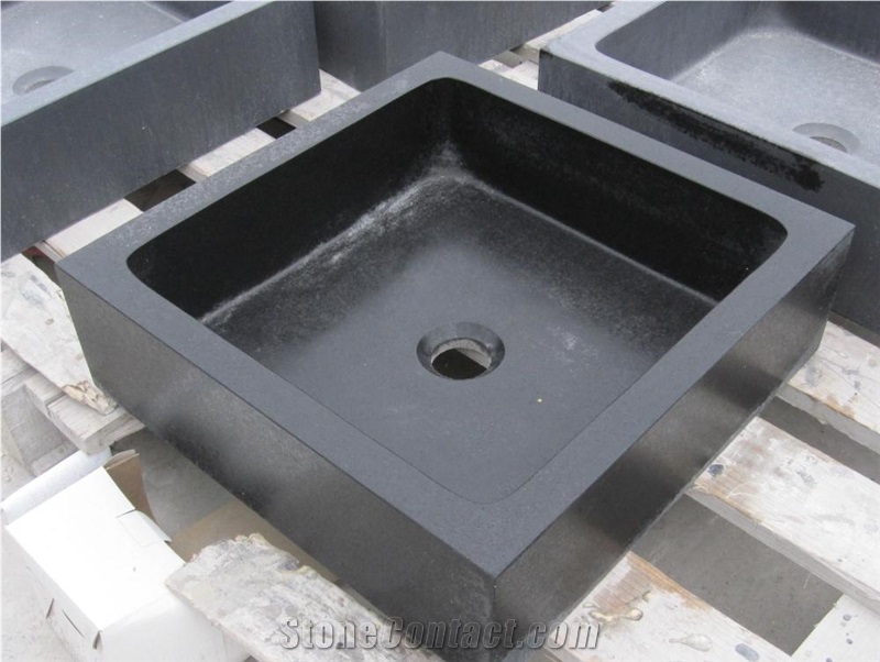 Natural Black Stone Sink,Wash Basins,Square Basins