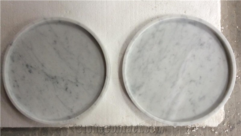 Natural New Carrara White Marble Tray Accessories