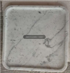 Natural New Carrara White Marble Tray Accessories