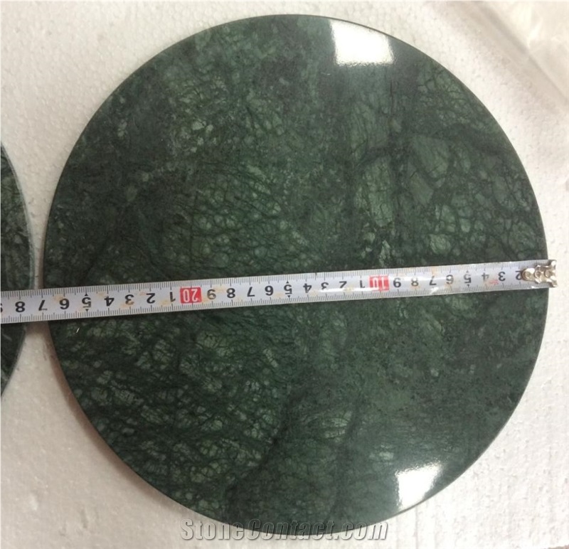New Dark Green Marble,Round/Hexagonal Kitchen Tray