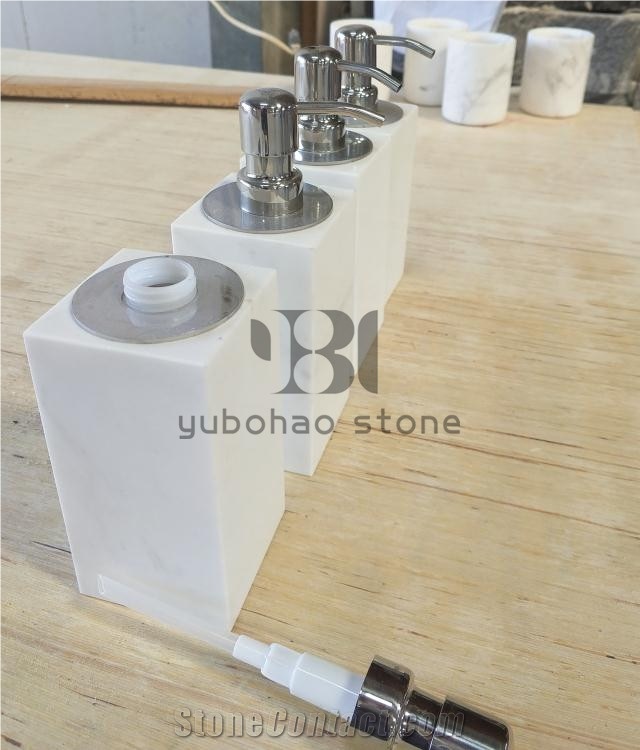 Polished Bianco Carrara Marble Bathroom Accessorie