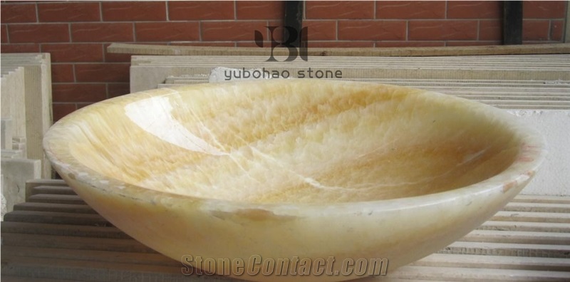 Polished Wash Bowls Round Marble Basins Bath Sets