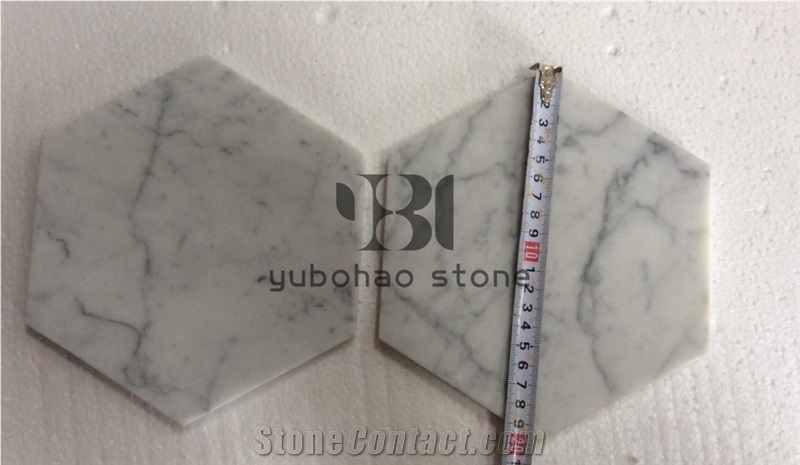 Polished White Paper Holders Bianco Carrara Marble