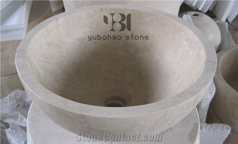 Popular Bathroom Natural Stone Round Wash Basins