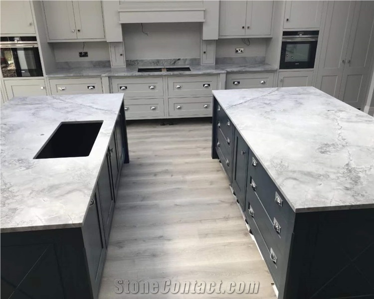Calacatta Grey Marble Kitchen Counter Top