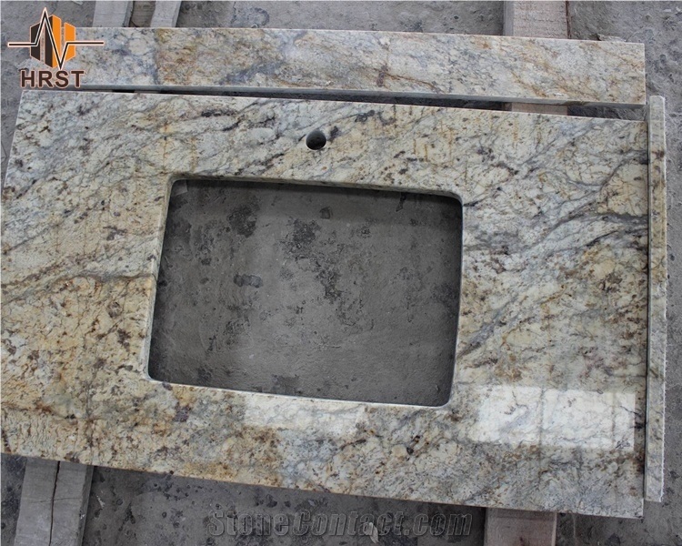 Diamond Gold Granite Prefab Granite Countertop