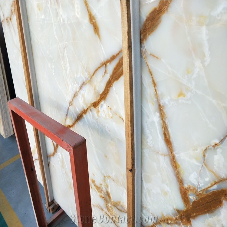 Iran White Onyx Marble Slab for Design