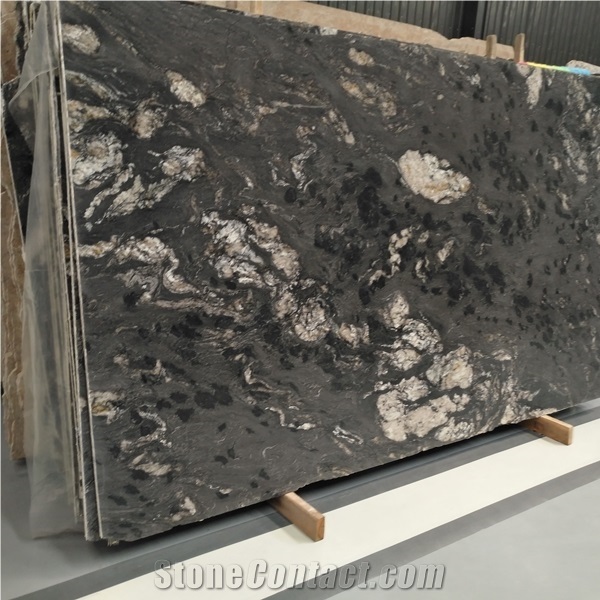 Nebula Black Granite Slab