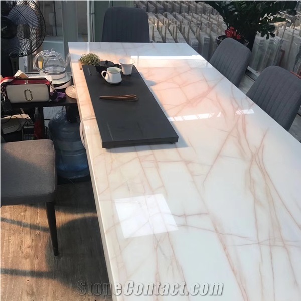 Spider White Onyx Countertop Table Top