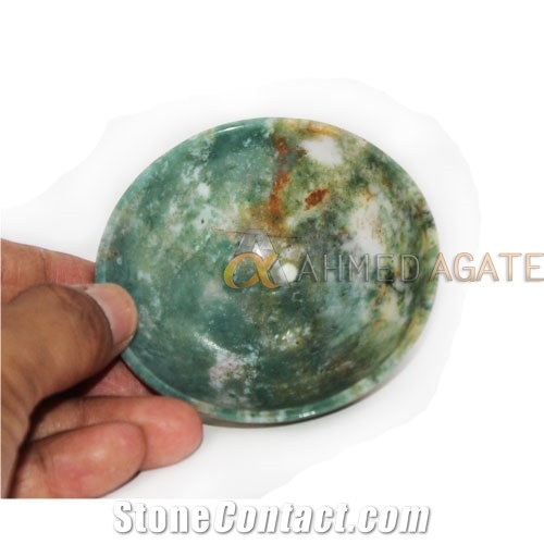 Crystal Bowl Moss Agate Bowl in Wholesale