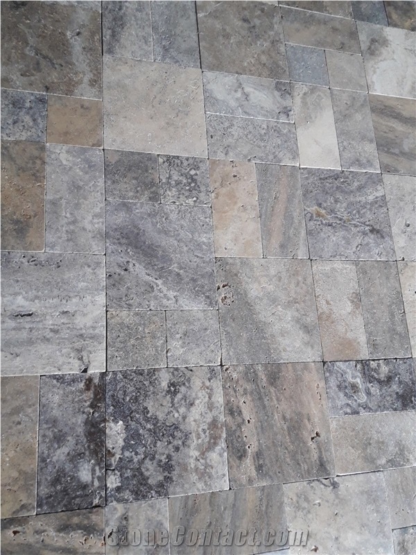 Silver Travertine Slabs and Tiles