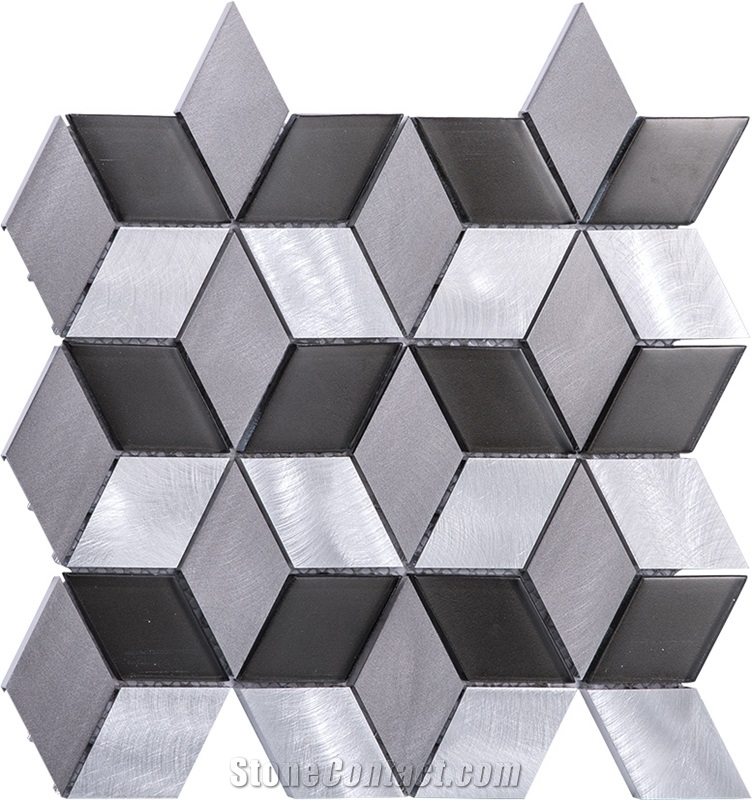 Color Aluminum Steel Mixed Metal Mosaic Tile