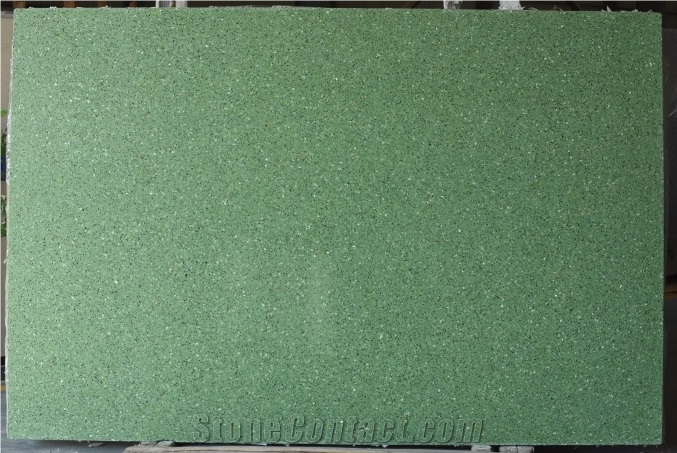 Green Color Cement Terrazzo Slabs