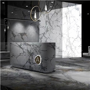 Invisible Grey Marble Flooring Slabs