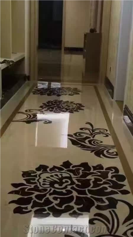 Waterject Cut Medallions Tiles for Floor Covering