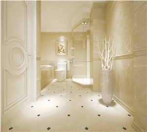 Royal Botticino Marble Slab Tiles Floor Project