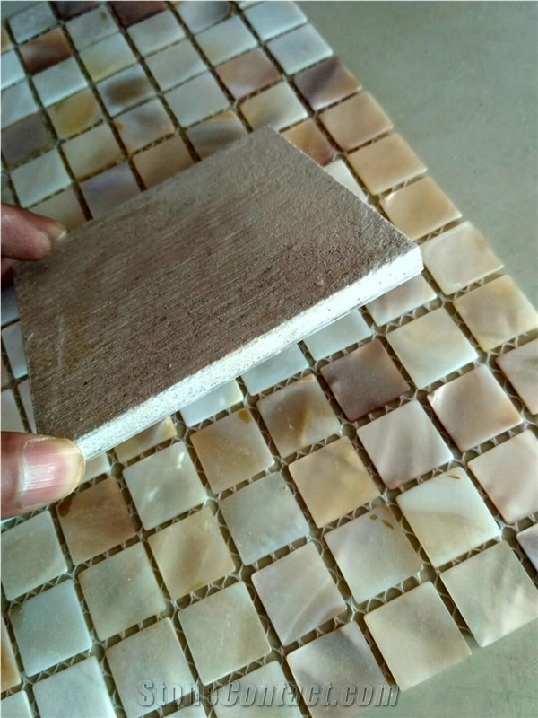 Black Brown White Shell Mosaic Wall Flooring Tiles