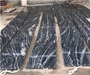 China Colombo Juparana Black Granite Slabs Tiles