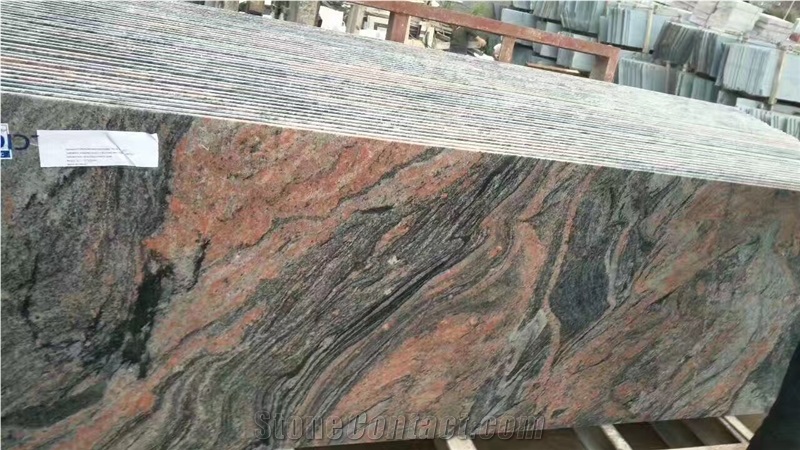 China Multicolor Symphony Red Granite Slabs Tiles