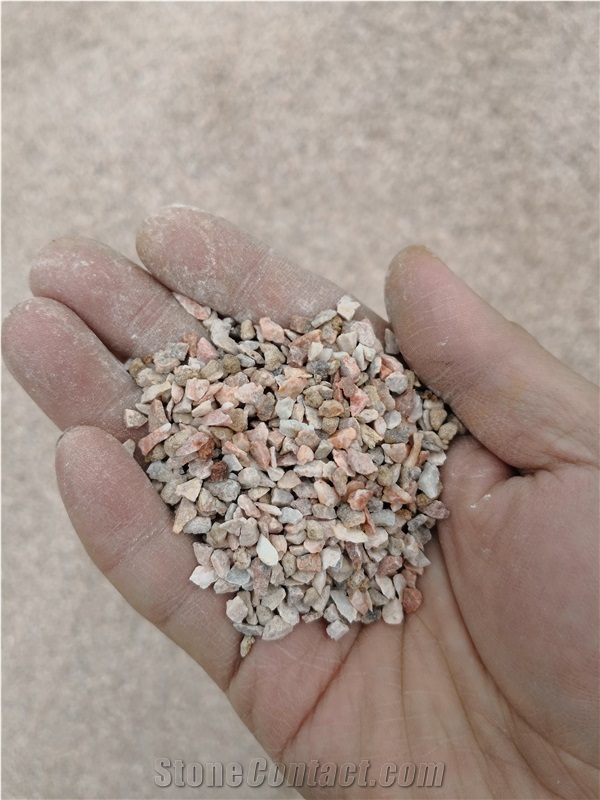 Crushed Light Red Aggregates Stone for Landscaping