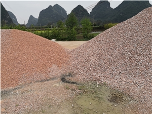 Crushed Red Rubble Aggregates for Landscaping