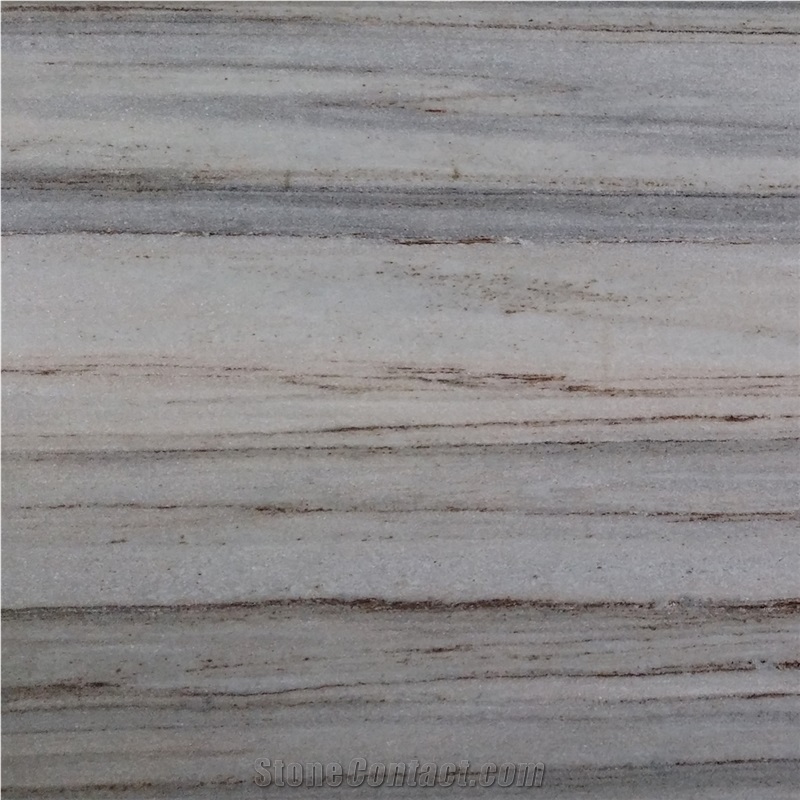 Crystal White Wood Grain Marble Slabs Floor Tiles