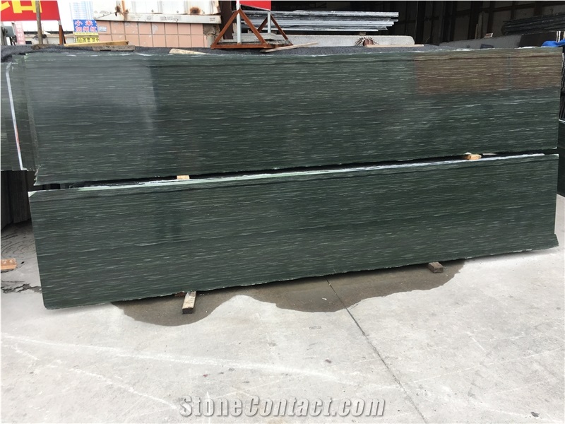 Green Wood Grain Marble Slabs Flooring Tiles