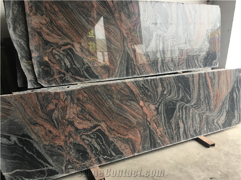 Indian Rosso Multicolor Red Granite Slabs Tiles