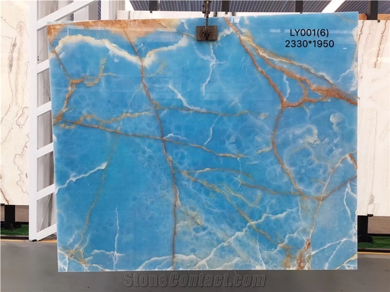 Iran Gold Blue Jade Onyx Marble Slabs Price From China Stonecontact Com