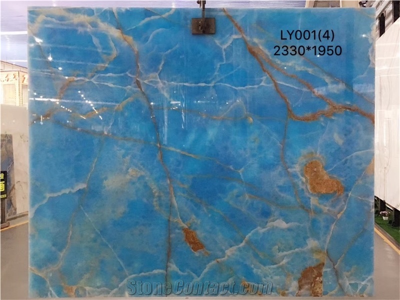 Iran Gold Blue Jade Onyx Marble Slabs Price