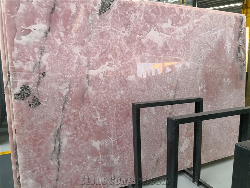 Italy Onice Rosa Pink Onyx Slabs Walling Tiles