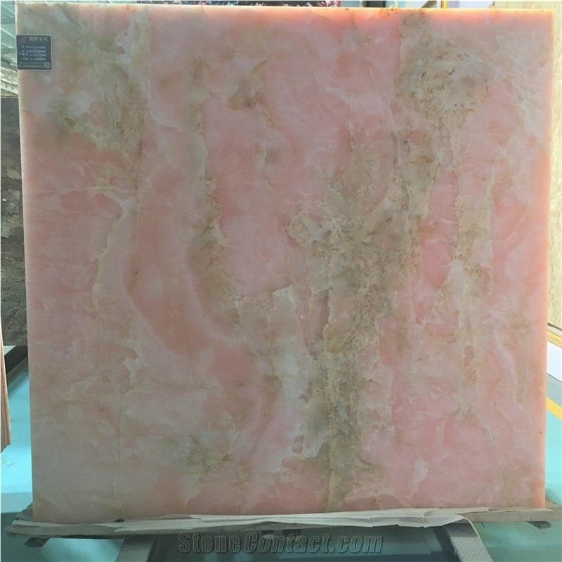 Italy Onice Rosa Pink Onyx Slabs Walling Tiles