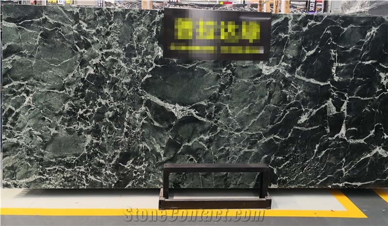 Polished Italy Verde Alpi Scuro Green Marble Slabs