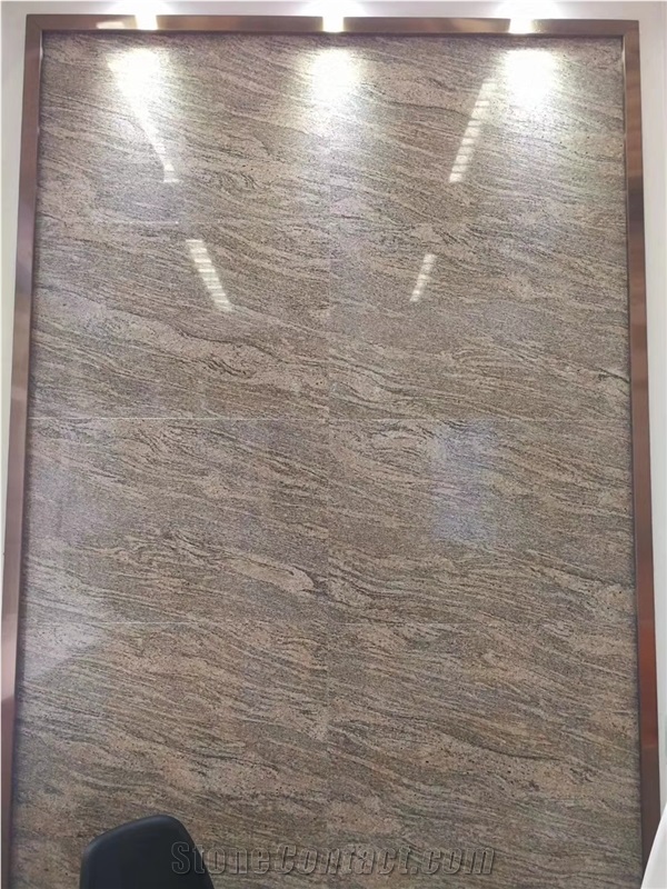 Juparana Wave Gold Granite Slabs Floor Tiles