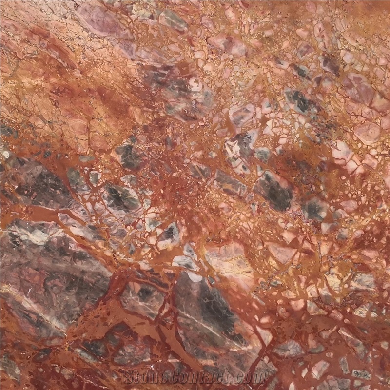 Luxury Polished Syrian Ruby Red Marble Slabs Price