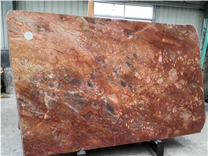Luxury Syrian Rosso Numidia Red Marble Slab Price