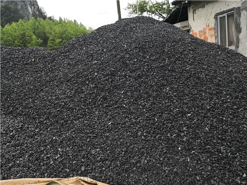 Quarry Black Rubble Stone For, Black Crushed Stone Landscaping