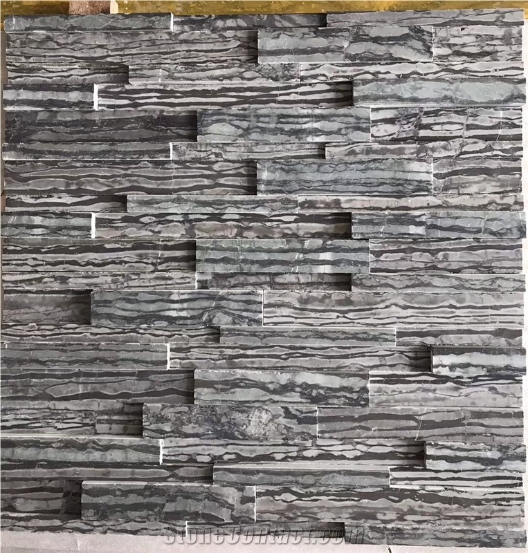 Sky Moire Green Wood Grain Marble Wall Floor Tiles