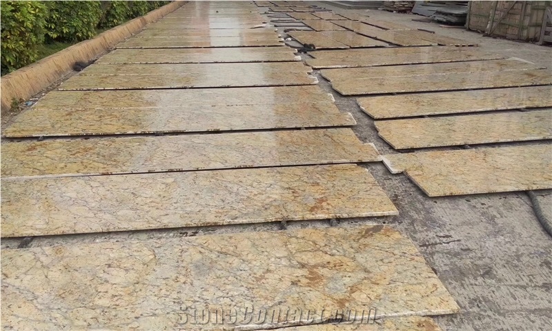 China Yellow Golden Crystal Granite Tiles,Slabs