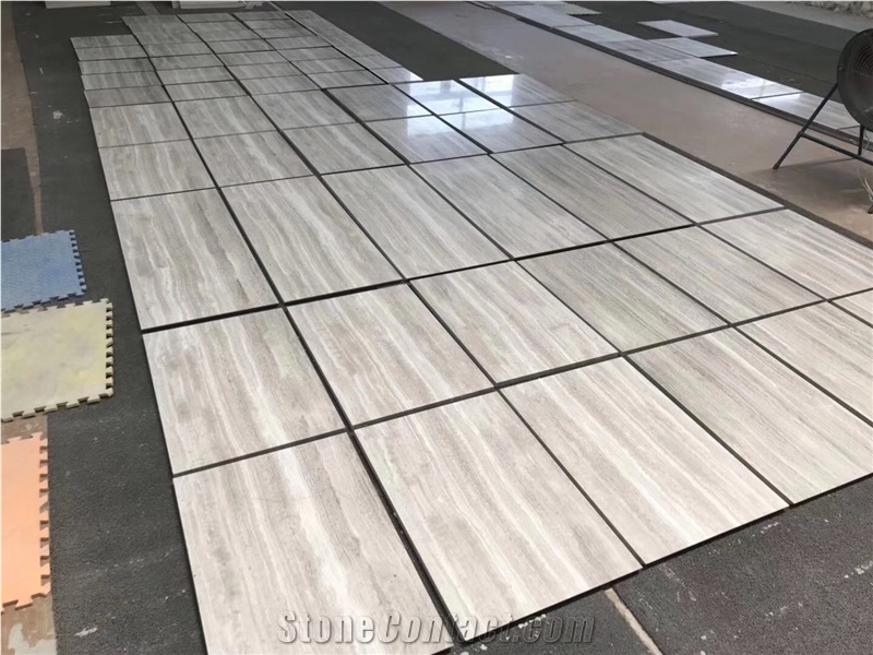 Wooden White Marble Slab &Tile for Floor and Wall