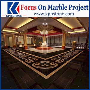 Black Aziza Marble Lobby Floors