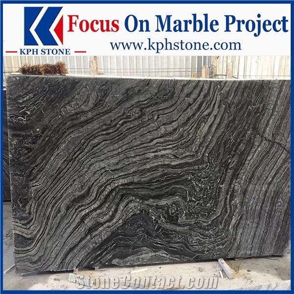 Black Wood Vein Marble Floors&Walls&Tiles&Slabs