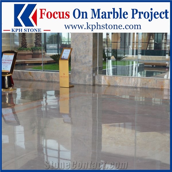 California Beige Marble Lobby Floor Slabs&Tiles